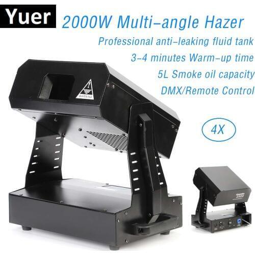4Pcs 2000W Multi Angle Haze Machine Stage Smoke Machine Hanging Fogger For Wedding Home Party Stage Dj Equipment LED Disco Light