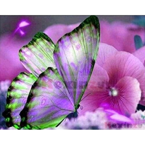 5D DIY Full Square/Round Drill Diamond Painting "Animal Butterfly" Embroidery Mosaic Cross Stitch Wall Stickers Decor Gift SFD01