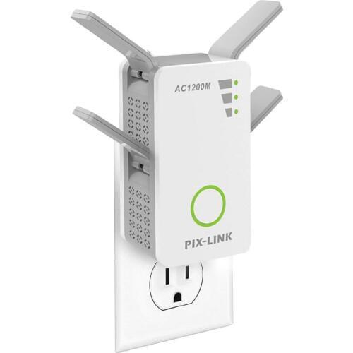 Original PIXLINK 300/1200Mbps Router WiFi Extender Signal Booster Wireless Repeater Dual Band 2.4/5GHz Wi-Fi Range Plug in Home