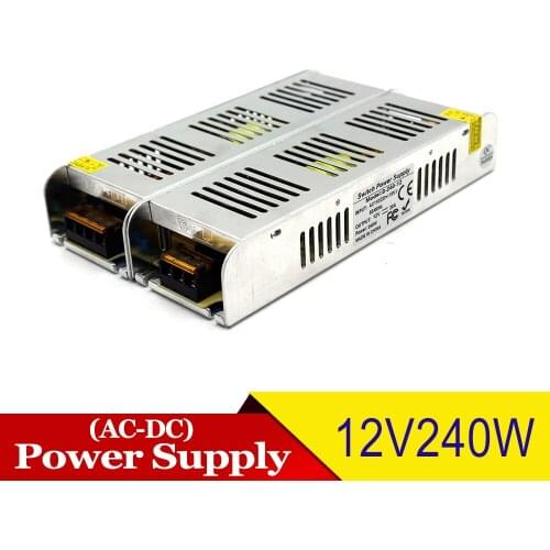 Mini Size 240W 20A 12V Power Supply LED Driver Transformers 220V AC DC12V Powers Adapter for CCTV Camera Led Strip Lamp Monitor