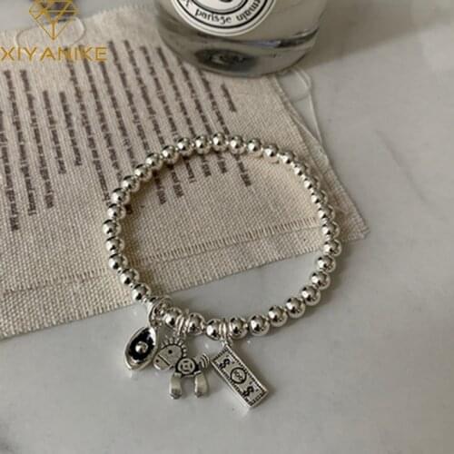 XIYANIKE 925 Sterling Silver Get Money Soon Lucky Bracelet Femme Sweet Style Temperament Fashion Jewelry Birthday Gift браслет