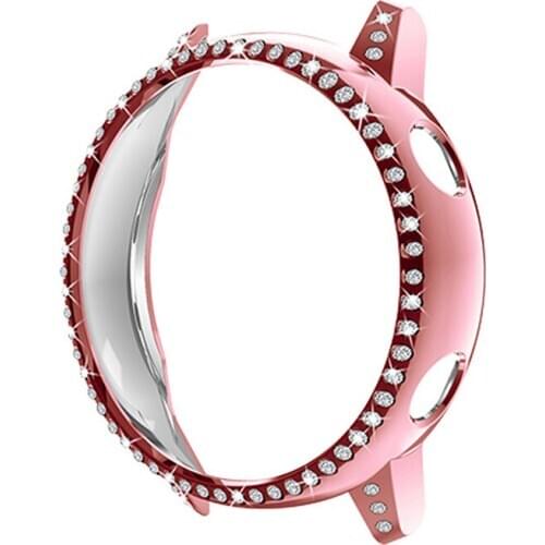 Anti-Scratch Watch Cover PC Protective Case with Zirconum Drill for Samsung Galaxy Watch Active Accessories