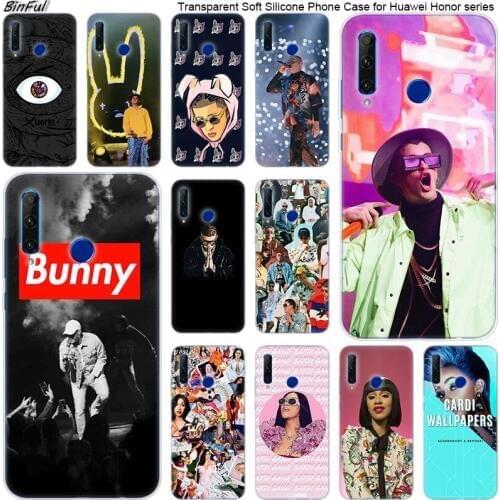 Hot Cardi B Bad Bunny Soft Silicone Phone Case for Huawei Honor 20 20i 10 9 8 Lite 8X 8C 8A 8S 7S 7A Pro View 20 Fashion Cover