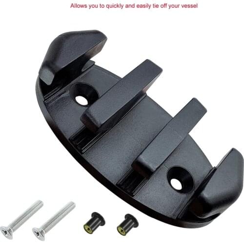 Black Nylon Plastic Marine Zig Zag Anchor Trolley Cleat Rope Device Kayaks Canoes Boats Decks Replacement Rowing Accessories