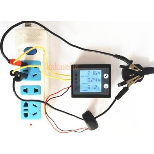 AC 80 to 260V LCD Digital 100A Volt Watt Power Meter Ammeter Voltmeter 110V 220V