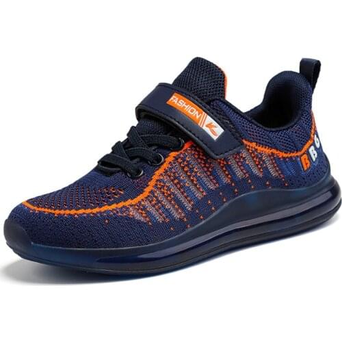 Kids Sneakers Boy Girls Breathable Mesh Non-slip Knit Casual Shoes Lightweight Athletic Running Walking Tennis School Sport Flat