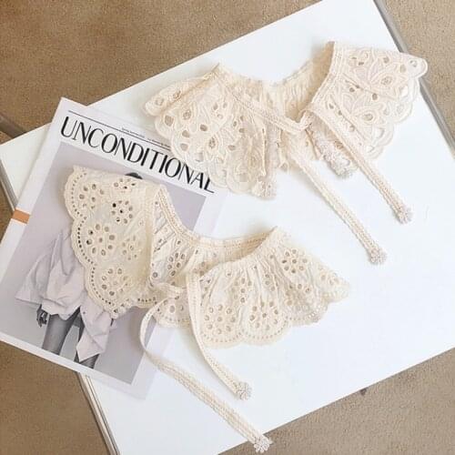 Baby Bib Lace Baby Accessories Korean Kids Lace Collar Cute Hollow Female Baby Bib scarf baby bib scarf scarf