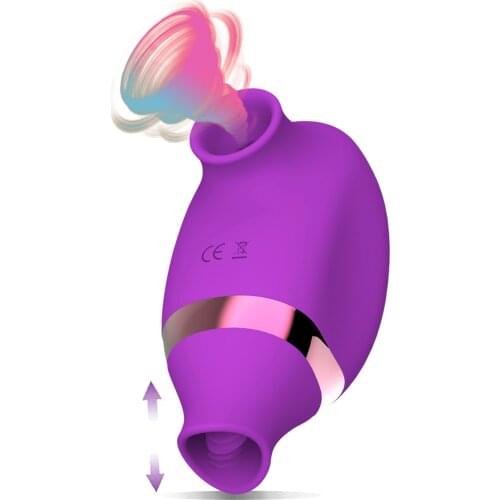 G-Spot Clit Nipple Sucker Vibrator Female Clitoris Stimulator Dildo Oral Tongue Pussy Licking Sex Toys for Women Adult Couples