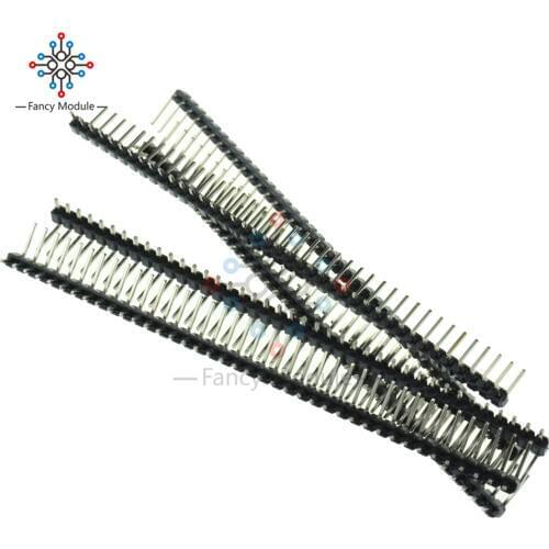 Hot Sale 10pcs 40 Pin 1x40 Single Row Male 2.54mm Breakable Pin Header Right Angle Connector Strip