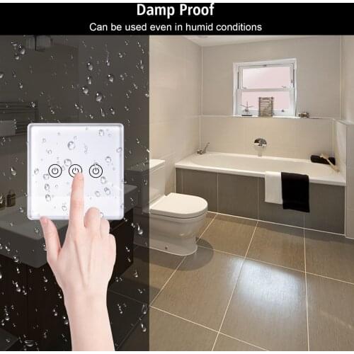 Intelligent WiFi Smart Light Switch Wall Touch Switch APP Remote Control Voice Control Timer Function Compatible with Google