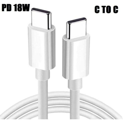 18W PD Data Cable True Flash Fast Charging 480mbps Quick Transmission Durable Charger Wire With Type C to C