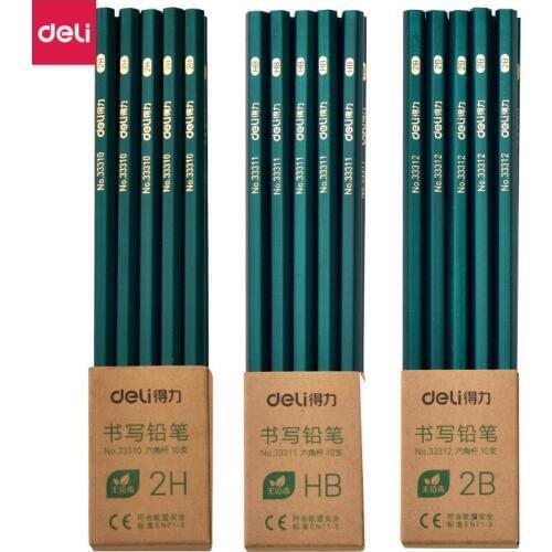 Deli 100pcs Standard Pencil HB/2B/2H Wooden Pencils for Kids Student Writing Drawing Pencil School Office Stationery Supplies