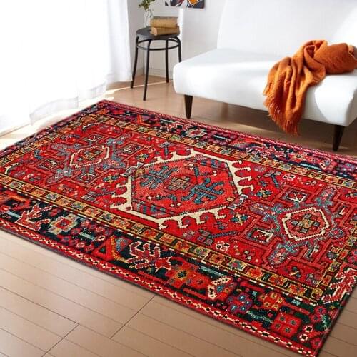 3D Geometric Printed Carpets for Home Living Room Comfortable Soft Carpet Retro European Washable Rug Bedroom Decor Large Rugs