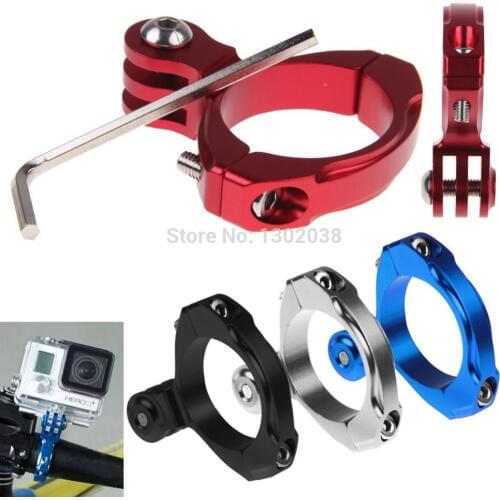 Go pro Accessories Bicycle Bike Cycle Aluminum Handlebar Bar Clamp Clip Mount 31.8mm Adapter for Gopro Hero 1/2/3/3+/4 Camera