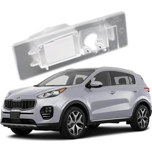 EEMRKE Car Rear Camera Bracket Mount License Plate Lights Housing for KIA KX5 Sportage QL 4TH 2015 2016 2017 2018