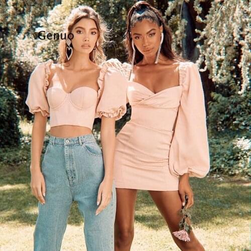 Summer Elegant Sexy Low Cut Bodycon Mini Dresses Womens Autumn Office Ladies Pink Club Party Night Short Dress Mujer