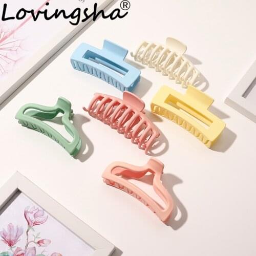 LOVINGSHA Cnady Color Hair Accessories For Women Ladies Hair Claws Female Hair Crab Clamps Ponytail Hair Girl Holder Rope FC288
