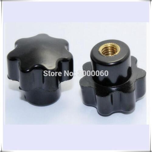 M6 Female Clamping Handle Nuts Seven Star Knob Thumb Nut 30pcs/bag