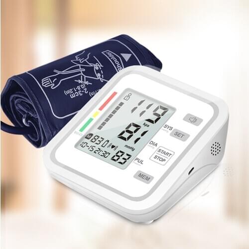 Health Care BP Sphygmomanometer Automatic Portable Blood Pressure Monitor Upper Arm Tonometer for Measuring Arterial Pressure