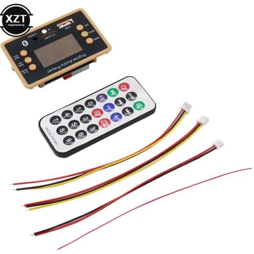 MP3 Decoder Decoding Board Module 12V Bluetooth 5.0 MP3 Player for Car USB WMA WAV FLAC APE Support TF Card FM Remote