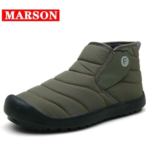 Men Snow Boots Ankle Boots Winter Outdoor Boots Unisex Couples Plush Inside Anti Skid Bottom Warm Waterproof Ski Shoes Plus Size