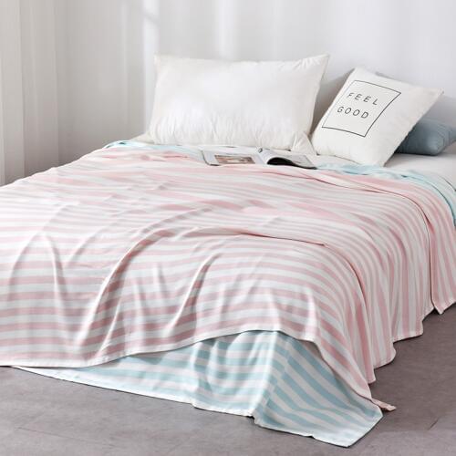 New 2018 Throw Blanket - 1piece 110*120cm Bamboo Blanket Super Soft Stripe Kids Blanket Children Bed Blankets for Sofa Adult