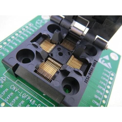 Original YAMAICHI IC Test Seat IC51-0484-806 Burning Programmer LQFP48/DIP48 Socket Adapter