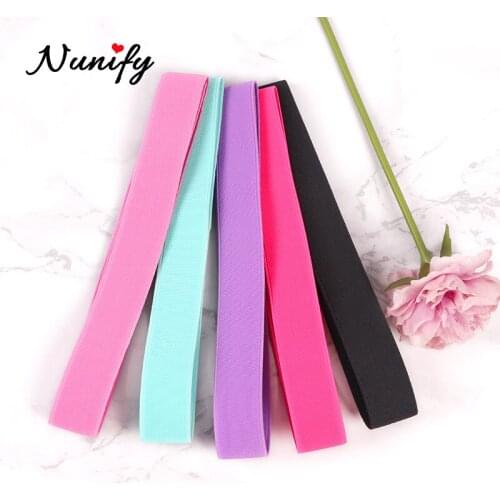 Flat Wig Elsatic Band For Edges 12Pcs Wholesale Colorful Pink Green Purple Red Edge Slayer Band Nunify 3Cm Width Velcro Band