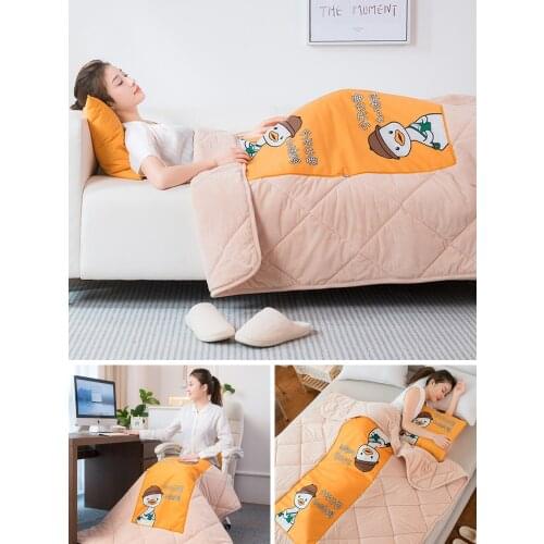 Pillow Squishmallow Air Condition quilt Office Quilts for Cars Back cushion Backing block Multi purpose siesta cushion blanket