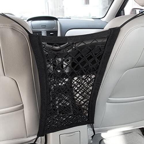 Strong Elastic Car Mesh Net Bag Between Car Organizer Seat Back Storage Bag Luggage Holder Pocket for Car Styling