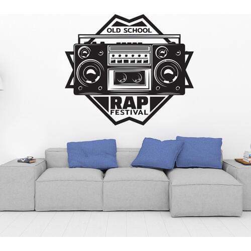 Rap festival Recording studio Music Wall Sticker Room Wall Decal Living Room Home Decor Vinyl Sticker Mural Home Decoration G884