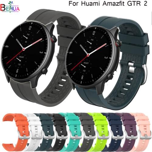 Wilicone 22mm Watchband For Amazfit GTR 2 / GTR 47mm / Stratos 3 2 Strap Smart Wristband For Samsung Galaxy Watch3 45mm Bracelet