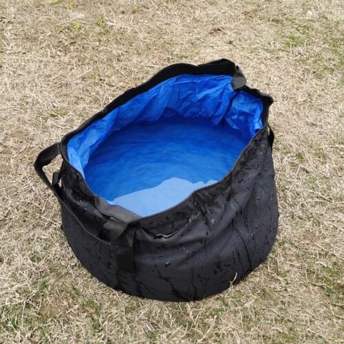 12L Folding Water Bucket Collapsible Wash Basin Portable Camping Travel Fishing Container Lightweight Durable Foot Bath Basin