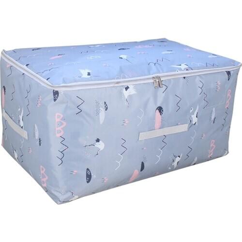 Floral Large Capacity Storage Bag Portable Anti-dust Storage Box Oxford Waterproof Bag For Clothing Home Save Space Organizer
