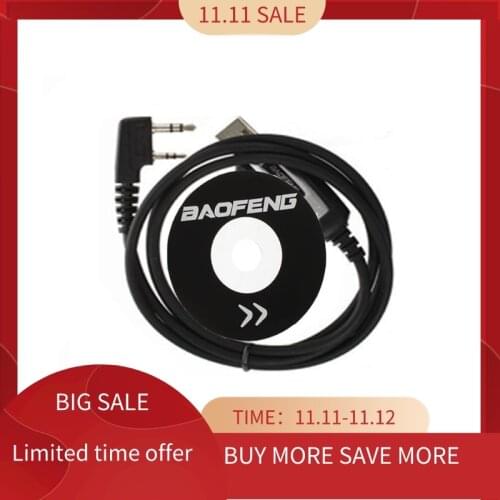 BAOFENG Usb Programming Cable & Cd for Baofeng/Pofung Uv-5R Uv-82 Gt-3 888S Ten4 F9+ Radio Walkie Talkie Part