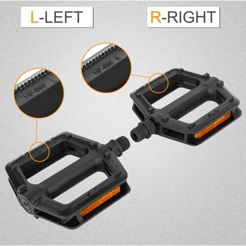 Bicycle Pedals Ultralight Seal Bearings Cycling Plastic Road MTB Pedals Flat Platform Bicycle Parts Accessories