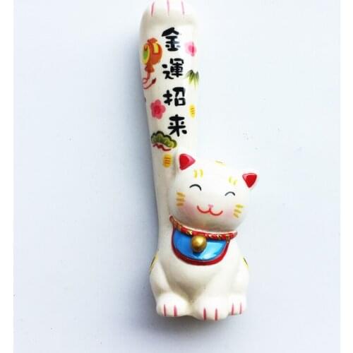 Japan Lucky Cat Creative Travel Memorial Gift Decoration Crafts Magnetic Sticker Fridge Magnet