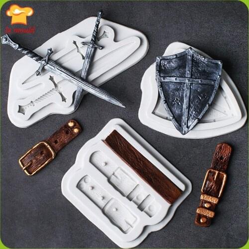 Shield Dry Paisley Silicone Mold Belt Fondant Chocolate Cake Silicone Mould Sabre