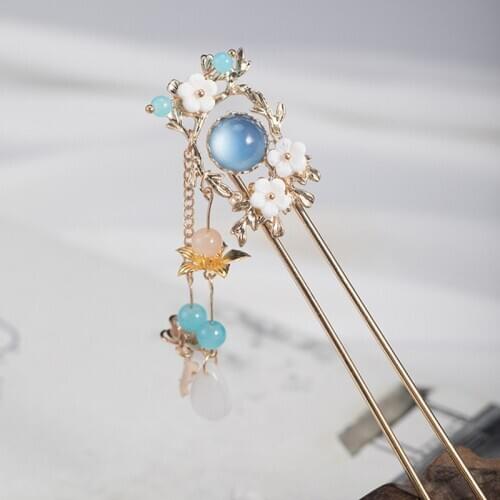 Vintage Handmade Tassels Chinese Metal Hair Sticks For Women Ethnic Hair Pins Hair Ornaments Fashion Hair Jewelry Accessories