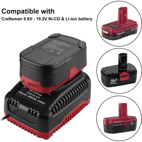 1pcs 9.6V-19.2V 2A Smart Battery Charger Adapter for Craftsman Ni-CD/Li-ion Batteries hight quality free shipping