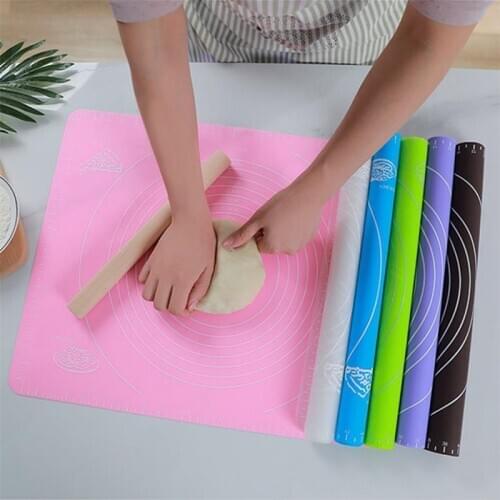 1pcs 40*30cm Thick Silicone Kneading Pad Soft Kneading Dough Pad Baking Pastry Rolling Mat pizza Pastry Tools
