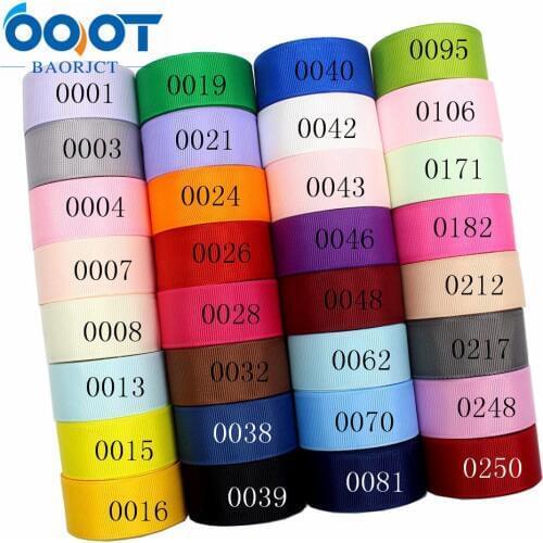 18-25-1 1'' 25mm Solid Color Grosgrain Ribbon 10yards/lot,DIY handmade bow Festival Gift Packaging Party Birthday Accessories