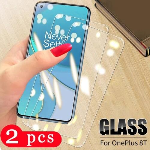2/1Pcs 9H for oneplus 8 8T plus 7 7T pro Clover Nord N10 N100 phone screen protector oneplus 6 6T tempered glass protective film