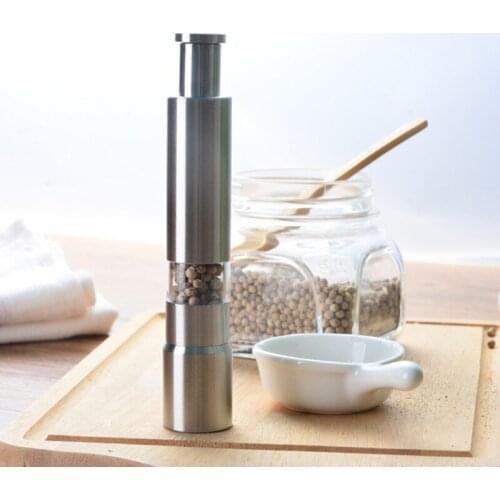 2020 2020 Novelty Home Kitchen Tool Manual Stainless Steel Salt Pepper Mill Spice Sauce Grinder