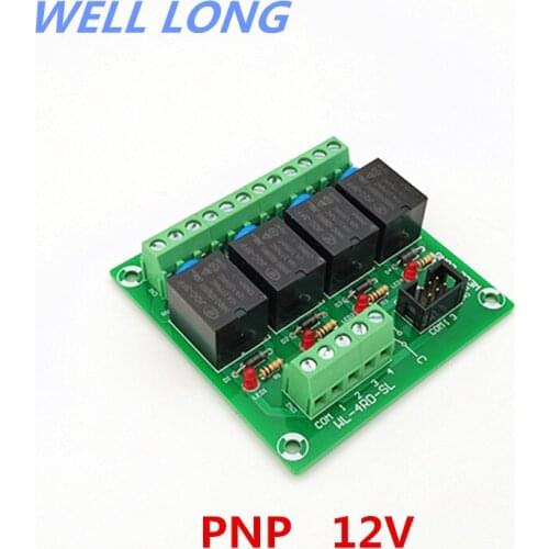 4 Channel PNP Type 12V 15A Power Relay Interface Module,HF JQC-3FF-12V-1ZS Relay