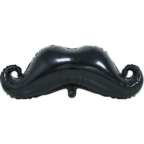 5Pcs Black Mustache Shape aluminum foil Balloons baby shower Birthday party wedding backdrop decoration party DIY decoration