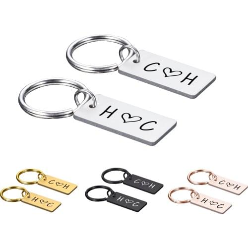 Engraved Couple Name Keychain Name Love Keyring Personalized Gift for Couples Girlfriend Boyfriends Key Chain Gift for Husband