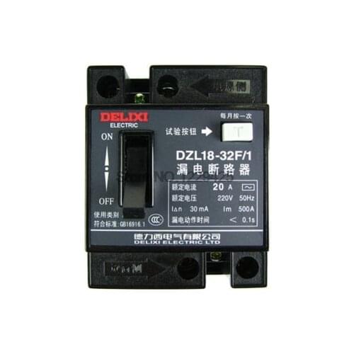 DELIXI Home Leakage Protector Power Switch Moduled Case Circuit Breaker DZL18-32 F/1 Mini MCCB