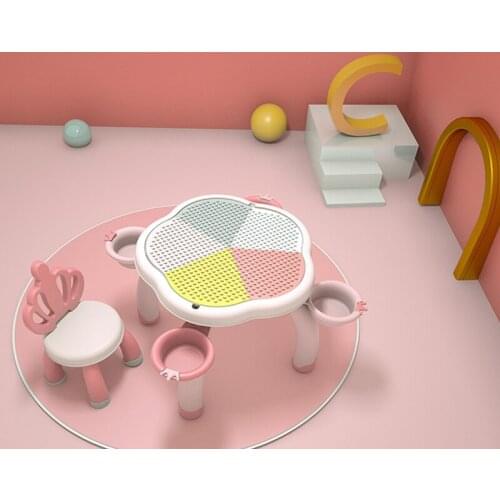 Childrens Wooden Table Can Hold Educational Toys Table Large Particles 2-3 Years Old Baby 4 Girls 6 Boys Play Table