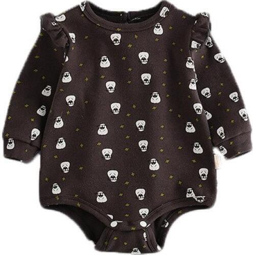 Fashion Print Kids Rompers Baby Triangle Jumpsuit Long Sleeve Boys Girls Clothes Autumn Children Romper Clothing